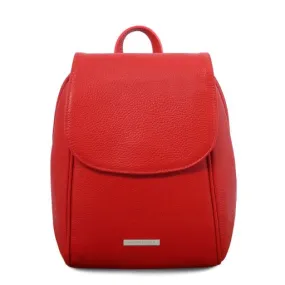 TL Bag Sac à dos en Cuir Souple Rouge Lipstick TL141905