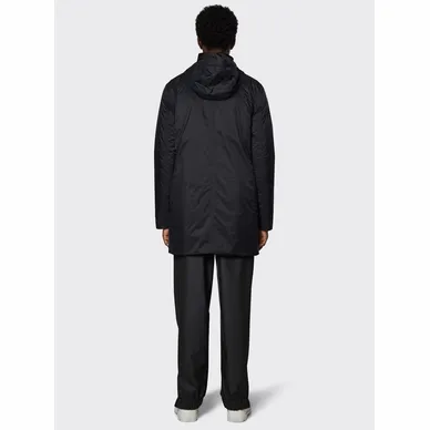 Veste Rains Unisex Padded Nylon Coat Black