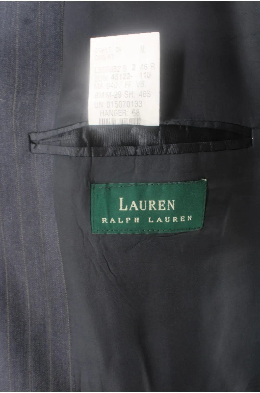 Veste Ralph Lauren homme grise / Vêtement d'occasion vintage friperie