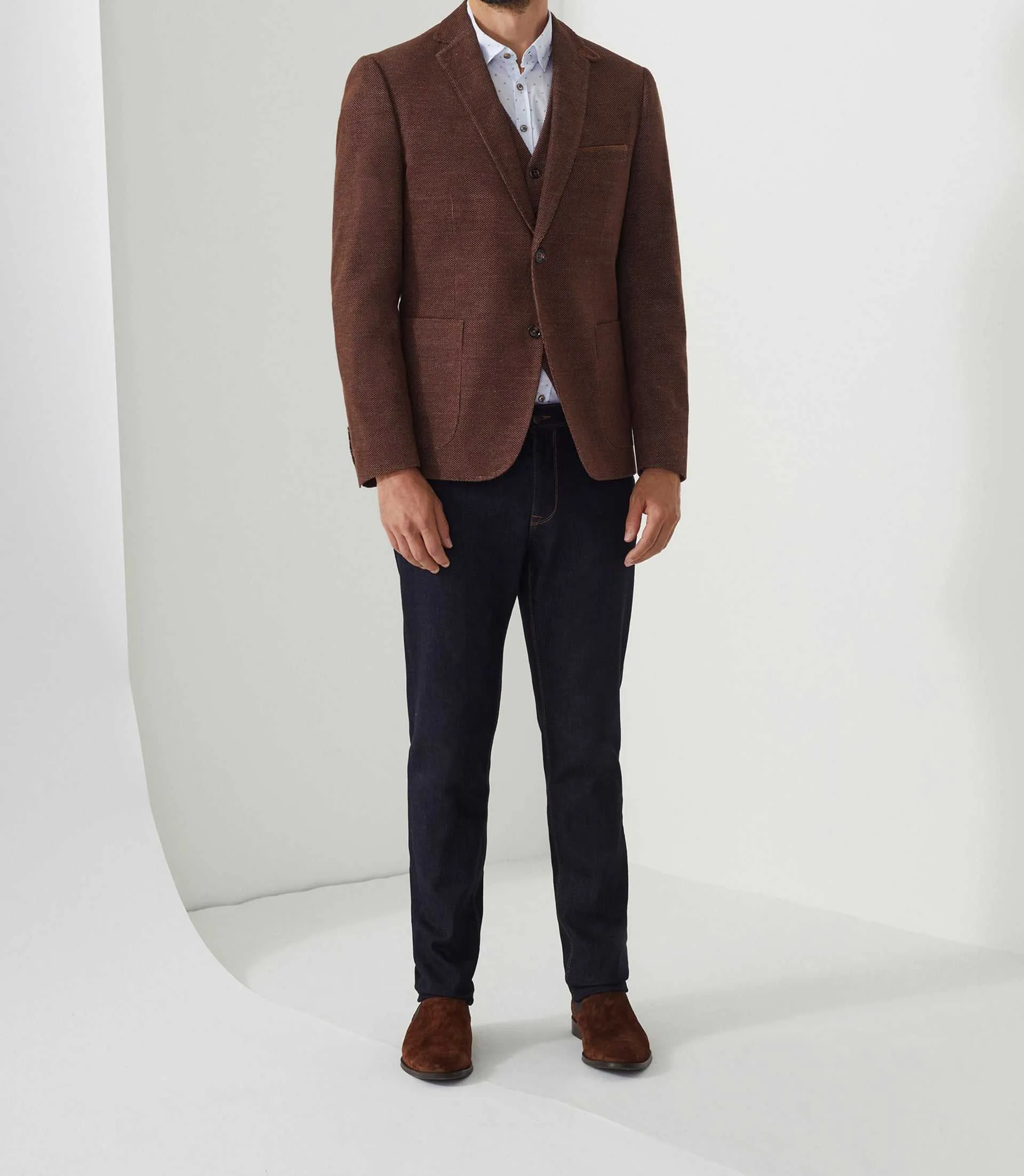 Veste velours fantaisie marron-clair Record