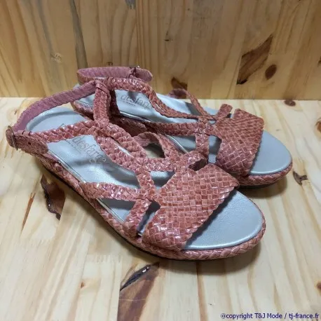 Yves Desfarge BOUNTY sandale femme en cuir tressé main